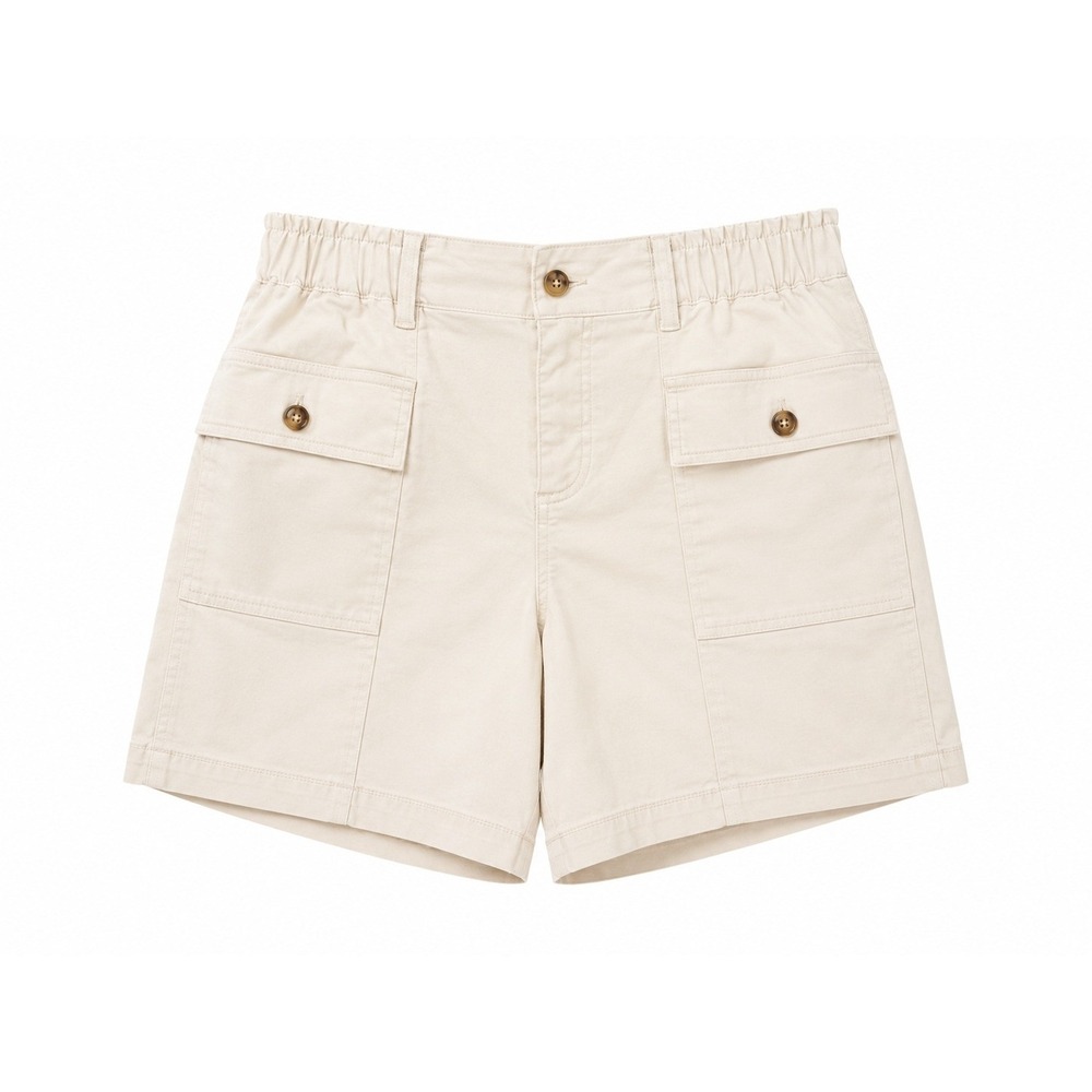 Studio Blue Womens 2XL Cargo Shorts Melted Butter Beige High Rise Utility NWT